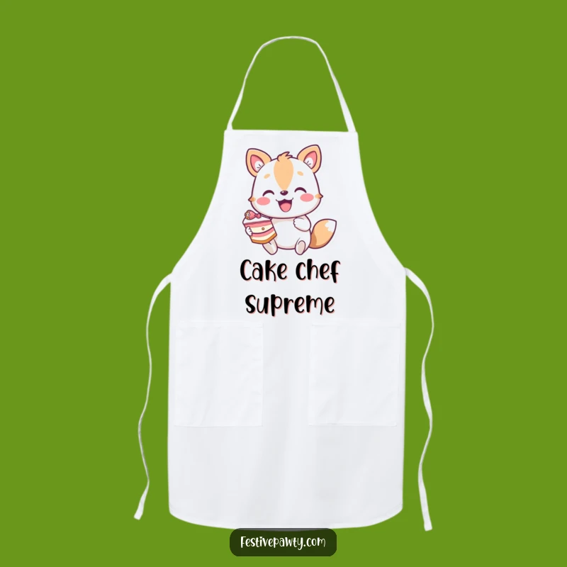 Funny Enthusiastic Animal Cake Apron - Kitchen Fun Character Funny Gift
