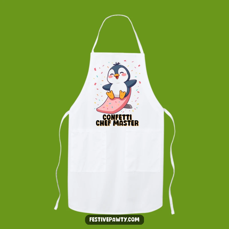 Funny Penguin Slide Apron: Kitchen Giggles, Chef Penguin Fun, Perfect Cooking Gift