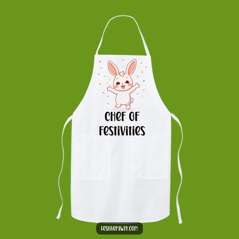 Funny Bunny Dancing Chef Apron: Hilarious & Practical for Festive Cooks