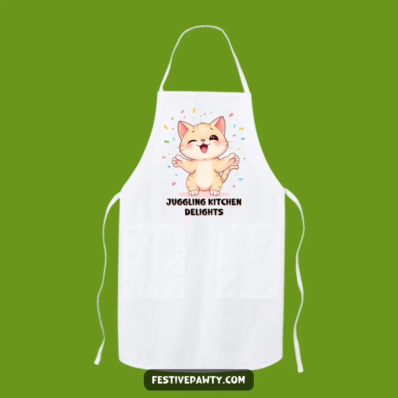 Funny Cat Juggling Apron: Cook & Play Hilariously!