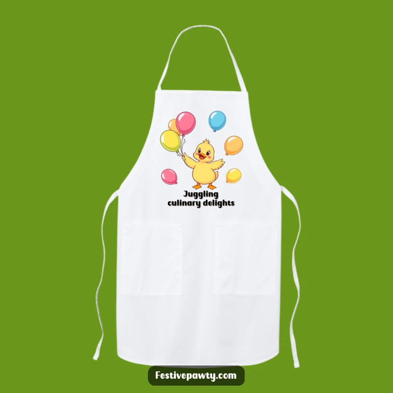 Funny Duck Juggling Apron - Hilarious Cheerful Kitchen Wear