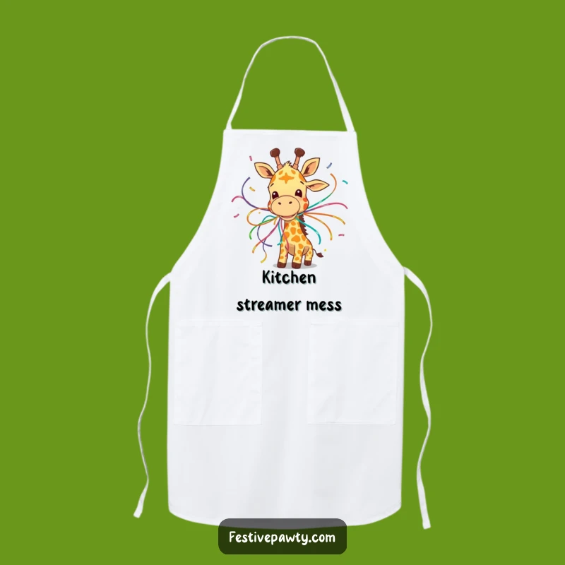 Funny Giraffe Streamer Apron - Party Chef Fun, Hilarious Gift!