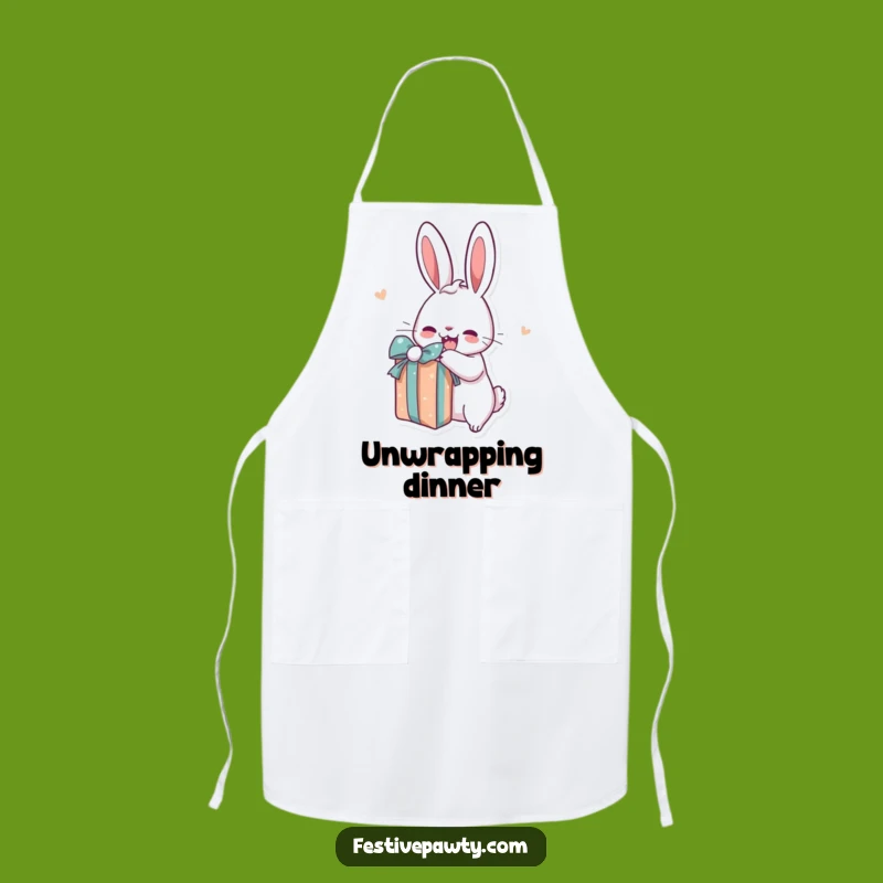 Funny Rabbit Present Apron: Kitchen Cartoon Cheer Wear, Great Cook Gift