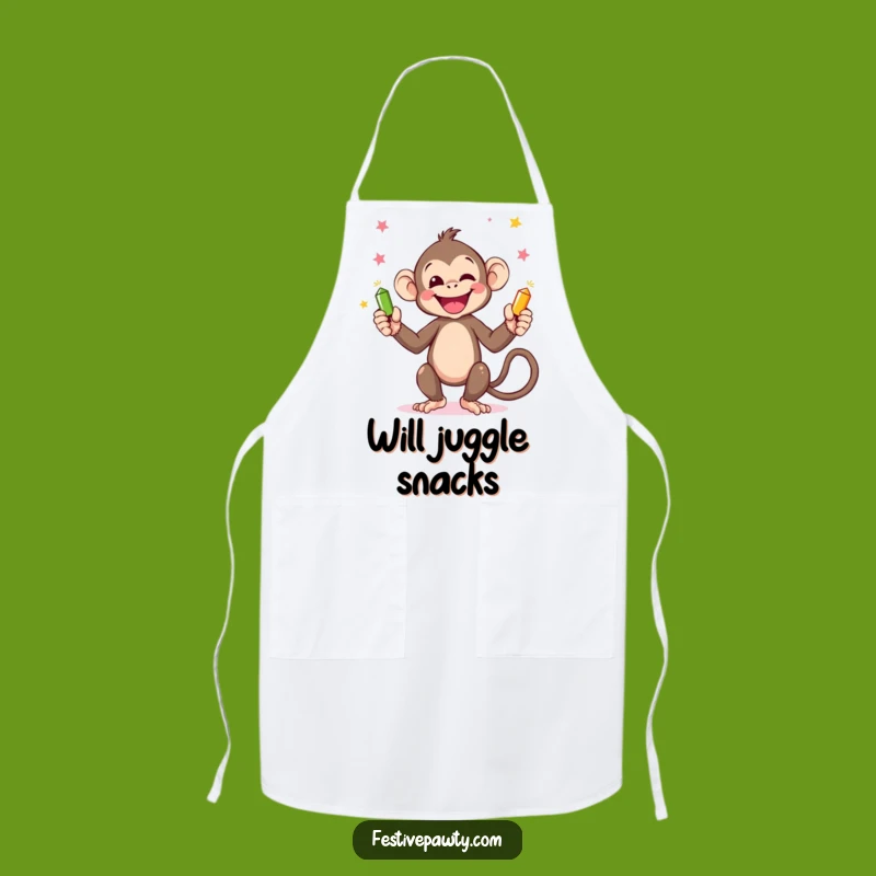 Funny Monkey Juggling Apron - Cook Up Some Laughs in the Kitchen!