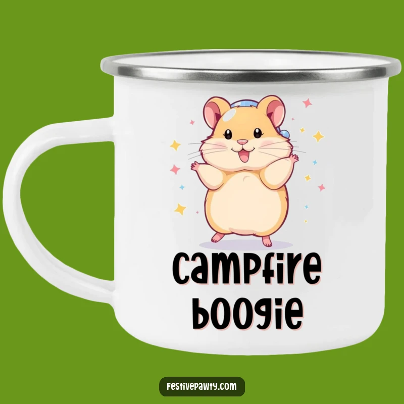 Funny Hamster Disco Camping Mug: Dancing Rodent Disco Ball Cup, a Groovy Funny Gift!