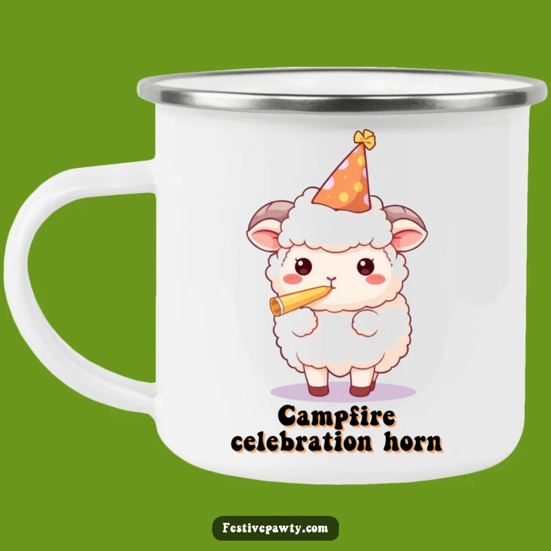 Funny Sheep Party Camping Mug - Hilarious Festive Outdoor Mug