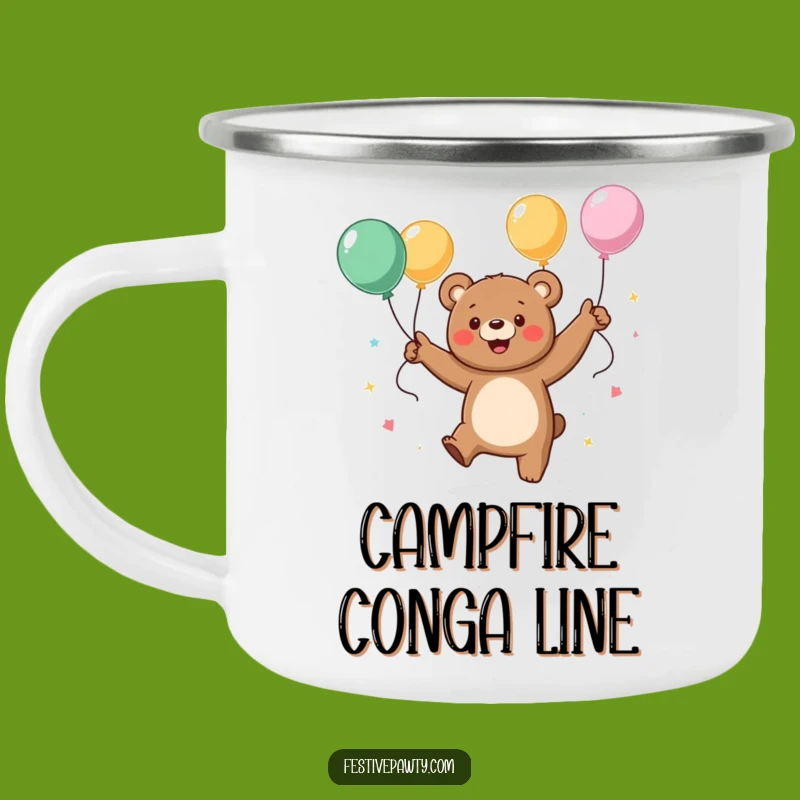 Funny Dancing Bear Camping Mug: Adventure Party Fuel, Great Gift