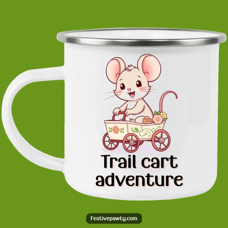 Durable Funny Mouse Cart Ride Camping Mug - Your Joyful Companion Outdoors