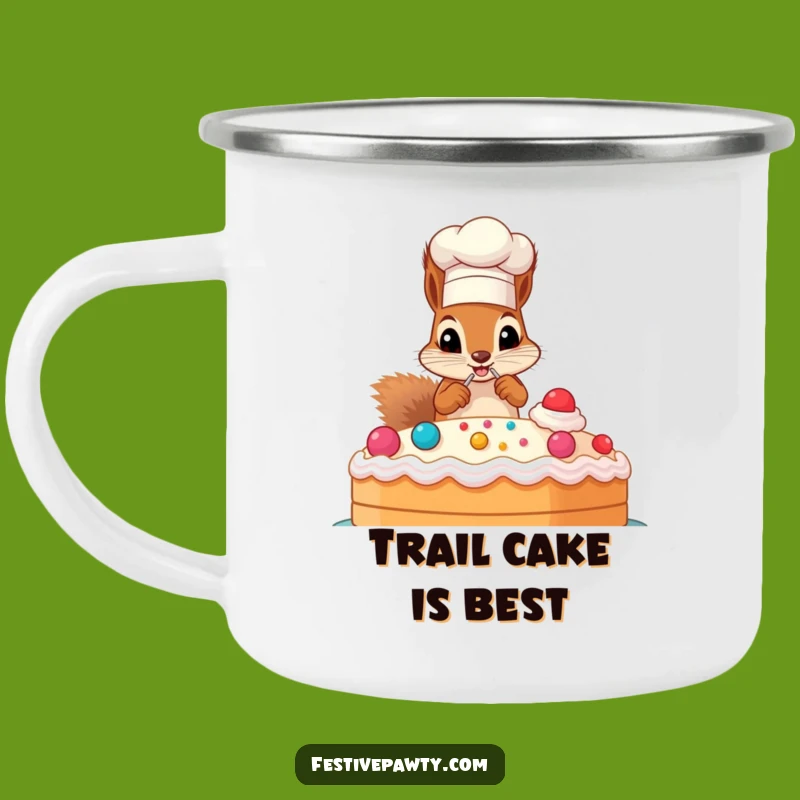 Funny Chef Squirrel Cake Decorating Camping Mug: Adventure in Baking