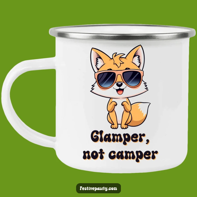 Funny Diva Fox Camping Mug: Sassy Style for Outdoor Glamour