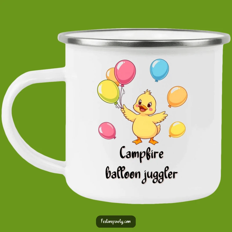 Funny Duck Juggling Camping Mug - Hilarious Cheerful Outdoor Mug