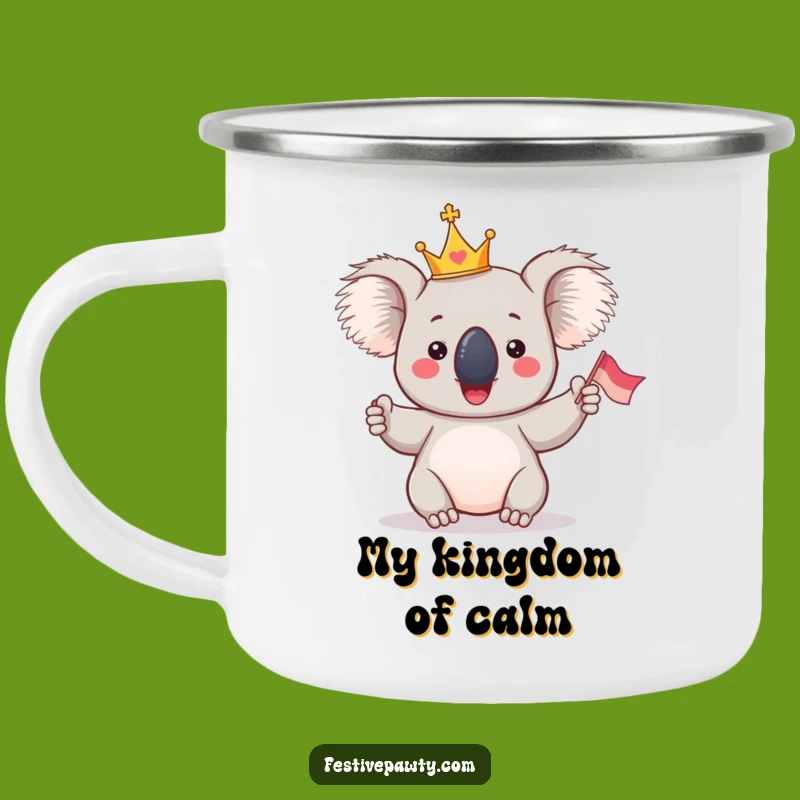 Funny Koala King Camping Mug - Royal Adventures Await
