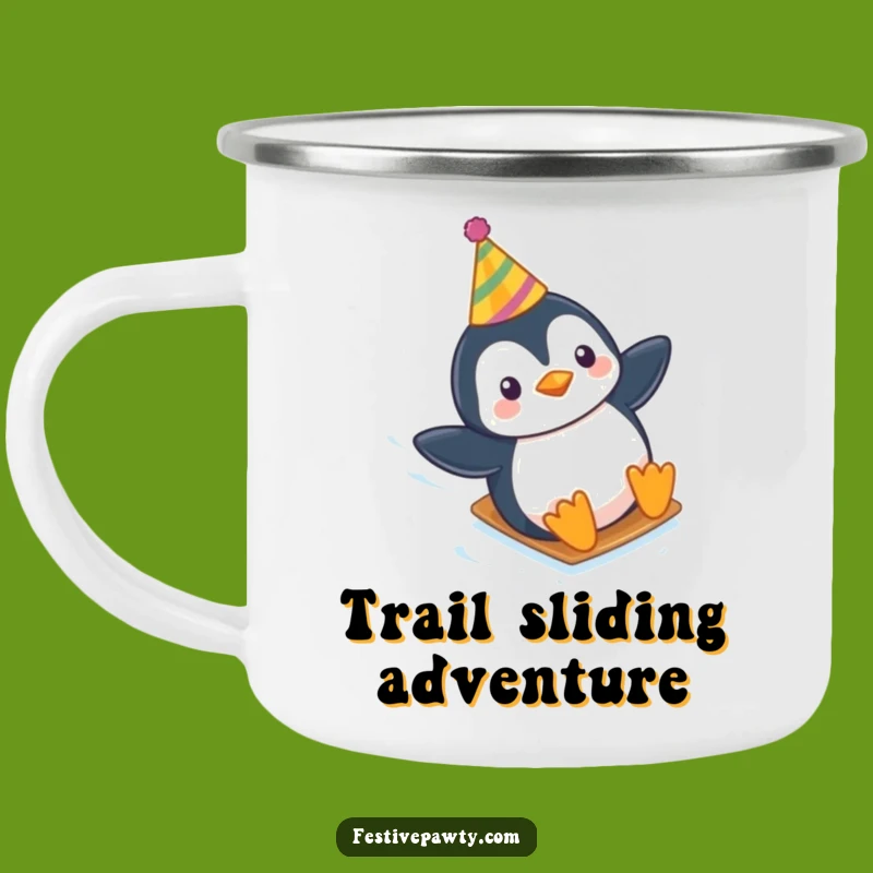 Funny Penguin Party Camp Mug - Winter Adventure, Perfect Gift!