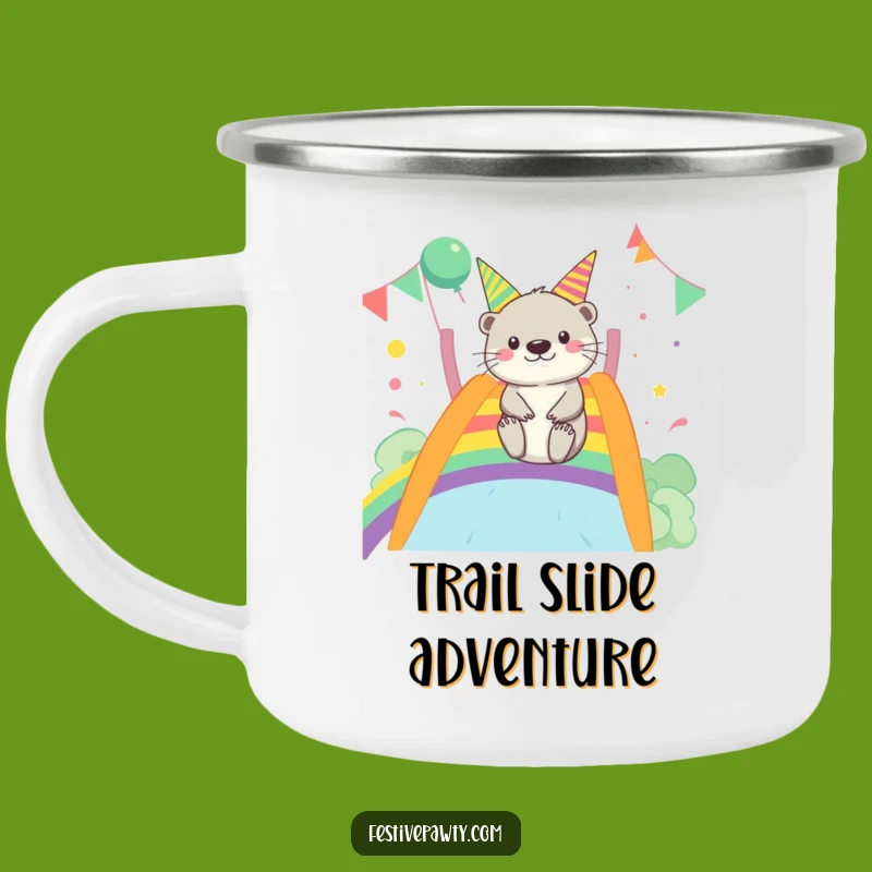 Funny Otter Camping Mug - Merry Rainbow Outdoor Fun Gift