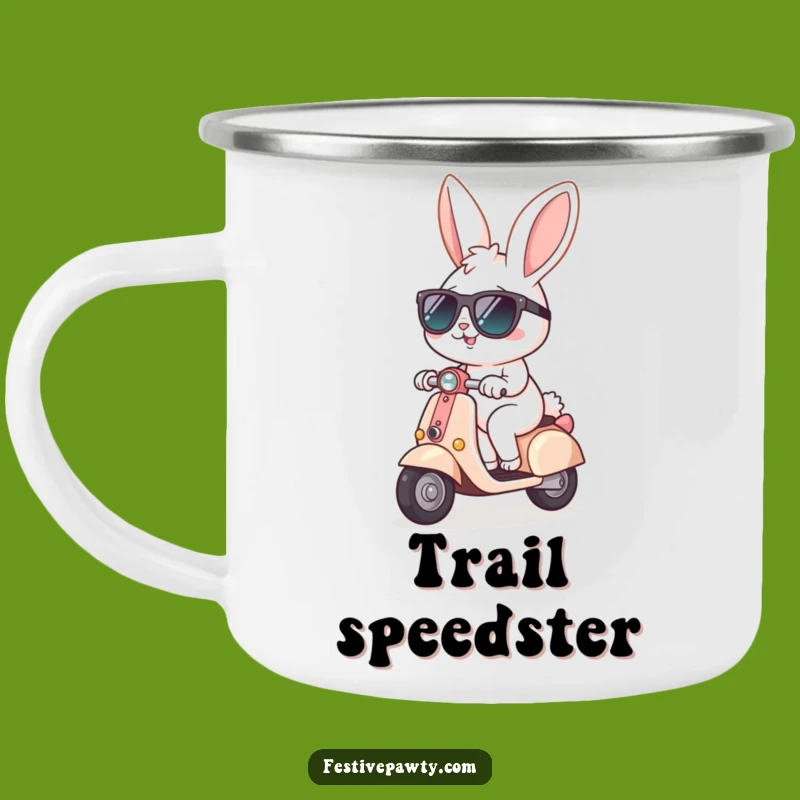Funny Bunny Scooter Camping Mug: Cool Sunglasses Rabbit Cup, a Breezy Funny Gift!