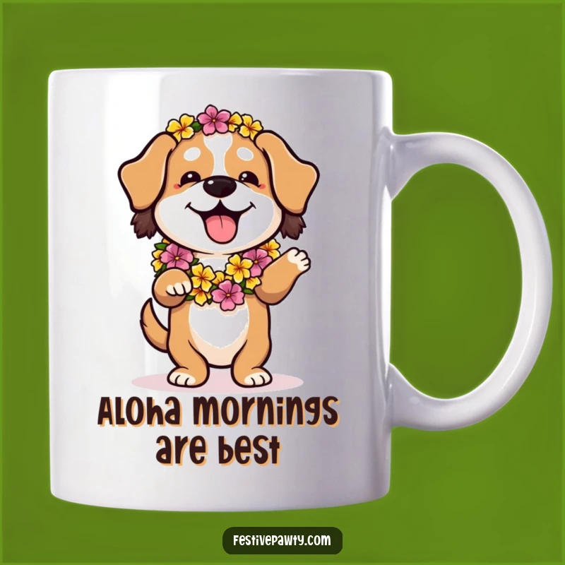 Funny Dog Hula Dance Mug: Aloha Your Mornings with Humor