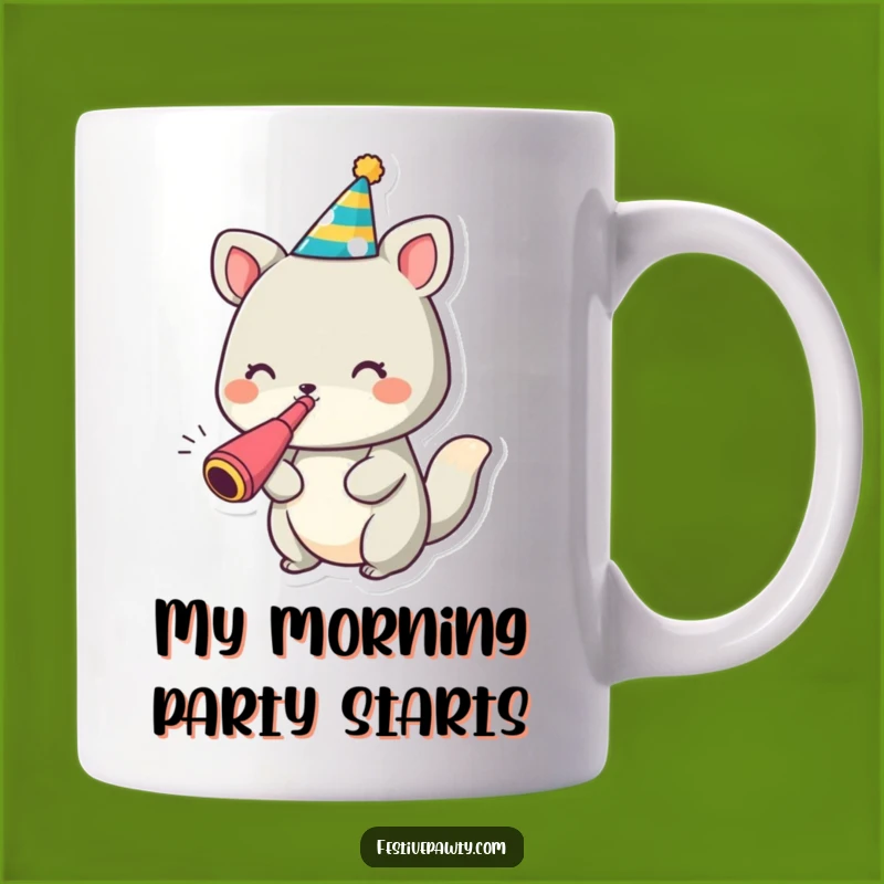Funny Animal Party Mug: Celebration Ready - Perfect Funny Gift for Any Occasion