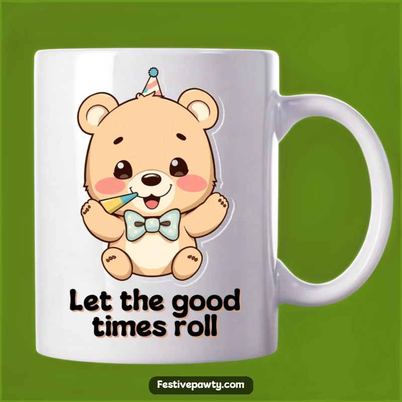 Funny Bear Cub Party Horn Mug: A Joyful & Humorous Gift for Bear Lovers