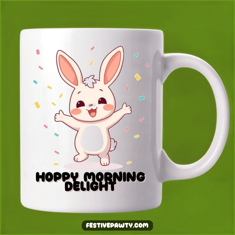 Funny Bunny Dancing Mug: Joyful & Hilarious Gift for Hop-py Occasions