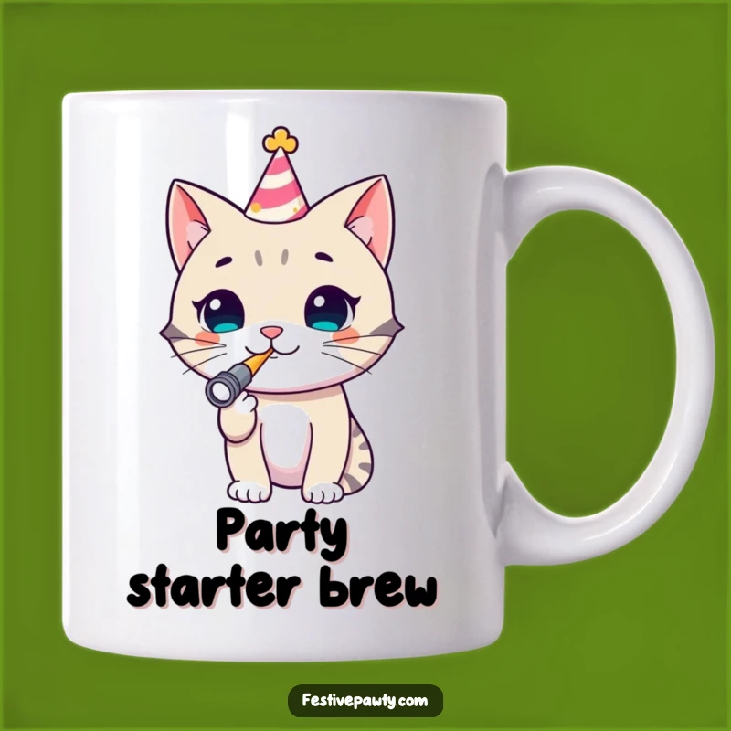 Funny Cat Party Mug: Cheerful & Hilarious Gift for Celebration Lovers