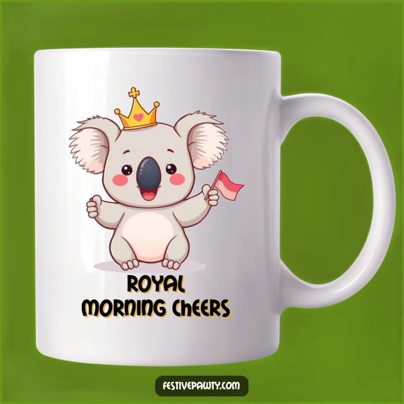 Funny Koala King Mug - Hilarious Crowned Critter Gift Idea