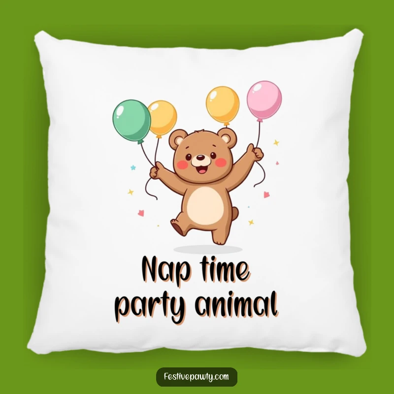 Funny Dancing Bear Pillow: Comfy Party Companion, Adorable Gift