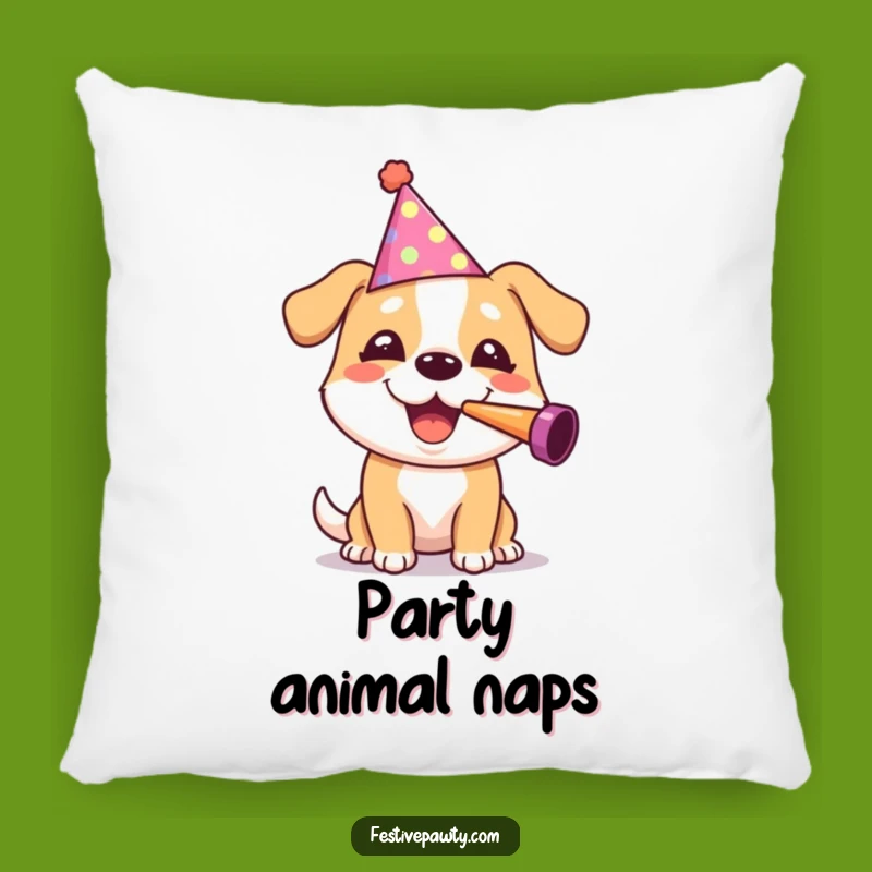 Funny Dog Party Pillow: Cozy Comfort with Hilarious Celebration