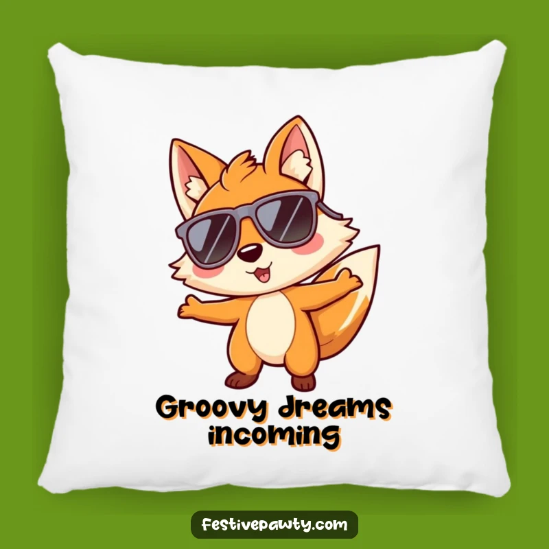Funny Fox Sunglasses Pillow: Cozy & Cool Character Cushion!