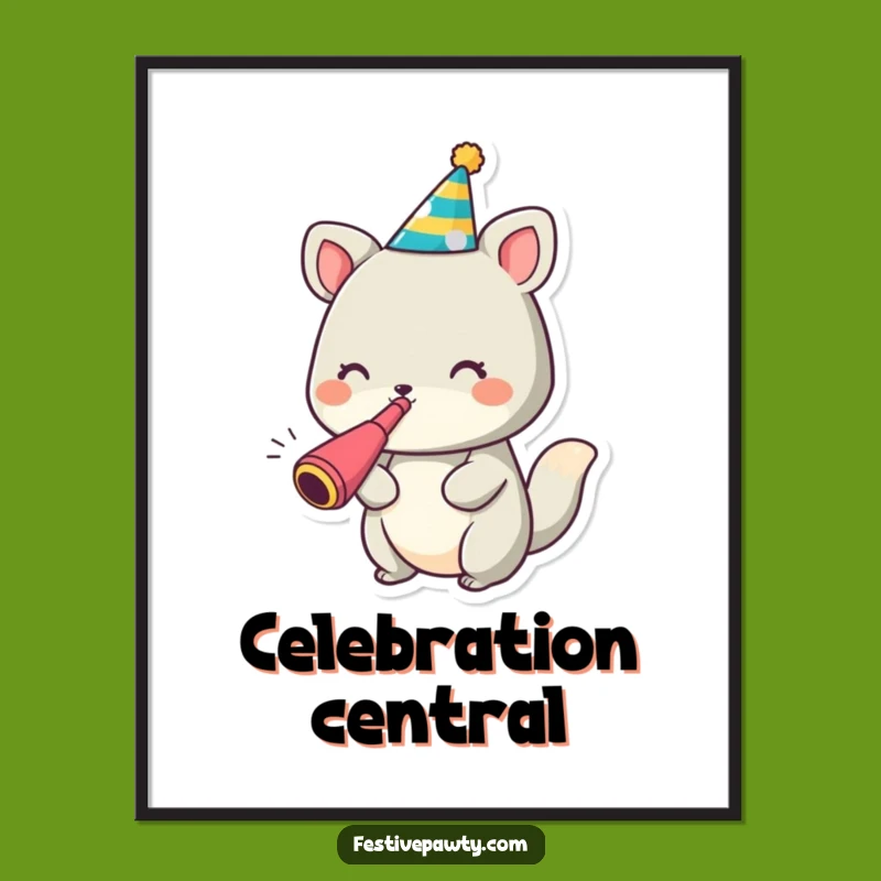 Funny Animal Party Digital Art: Instant Festivity - Quick Funny Gift Download