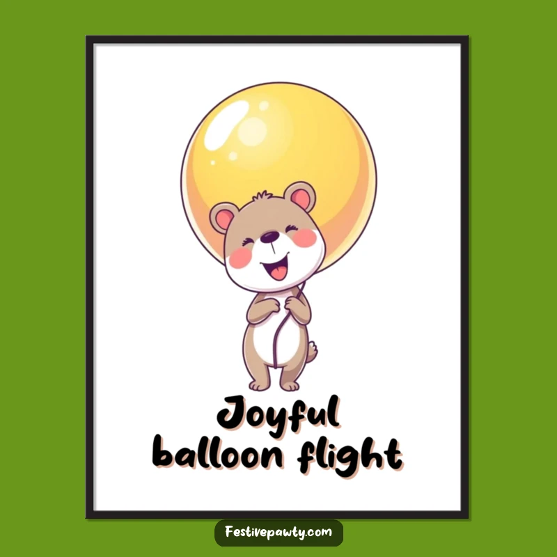 Funny Balloon Animal Digital Art: Instant Joy - Quick Funny Gift Download