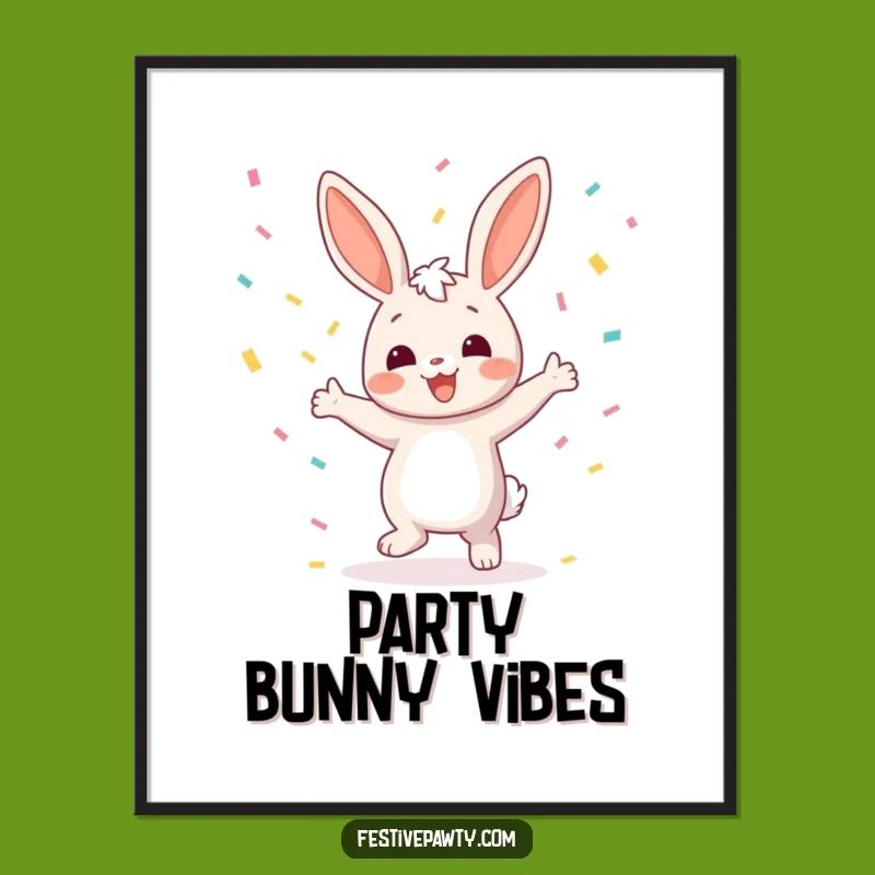 Funny Bunny Dancing Digital Art: Instant Hilarious & Joyful Download