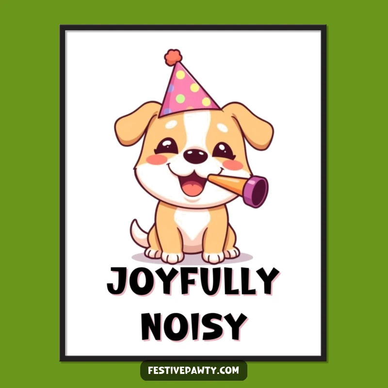 Funny Dog Party Digital Art: Instant Hilarious Decor Download!