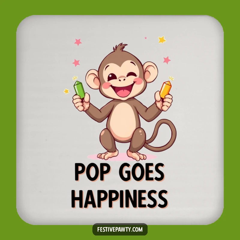 Funny Monkey Juggling Coaster - Protect Surfaces with Humor