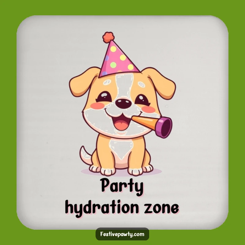 Funny Dog Party Coaster: Protect Surfaces Hilariously!