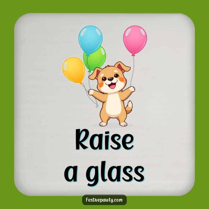 Funny Dog Juggling Coaster Set: Protect Surfaces with Hilarious Playful Style