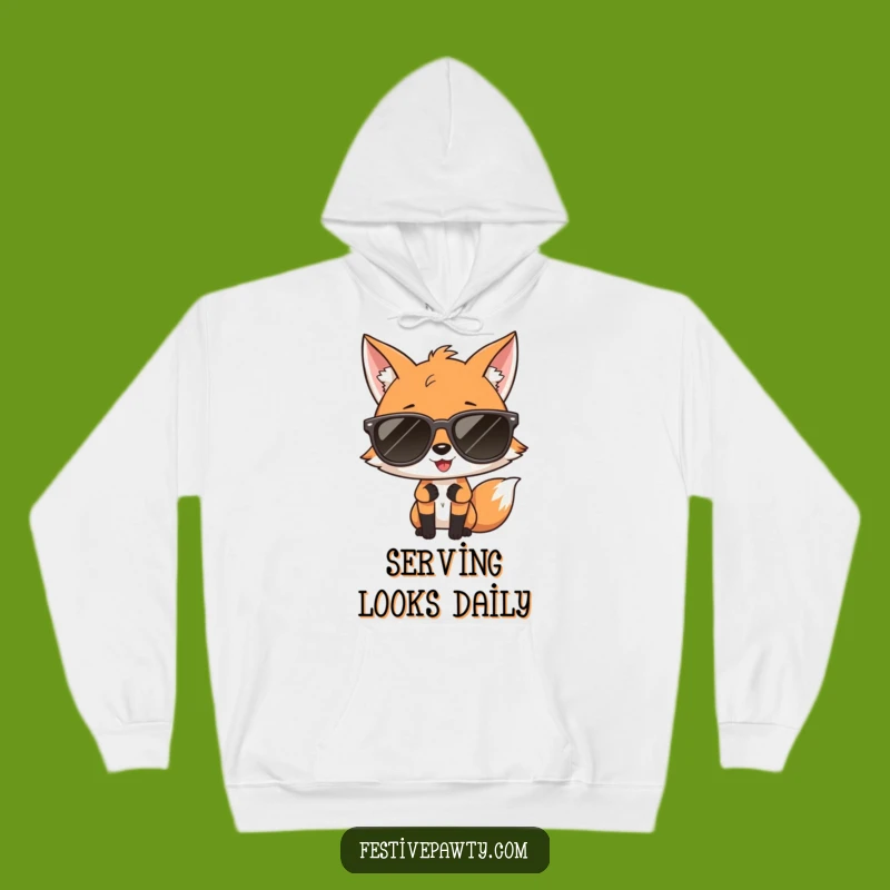 Cozy Funny Diva Fox Sunglasses Hoodie - Stay Warm and Sassy This Season