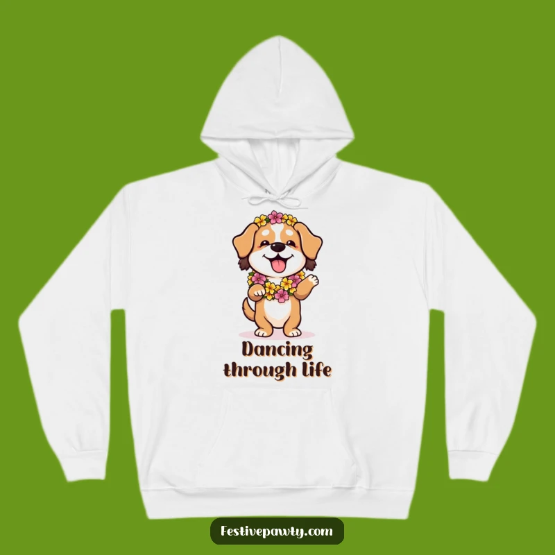 Cozy Funny Dog Hula Dance Hoodie: Warmth Meets Island Vibes