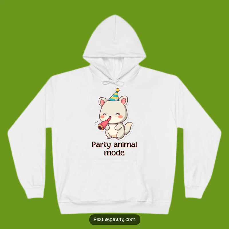 Funny Animal Party Hoodie: Cozy Celebration - Warm Funny Gift for Festivities