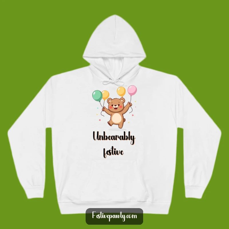 Funny Dancing Bear Hoodie: Cozy Party Animal Comfort, Perfect Gift
