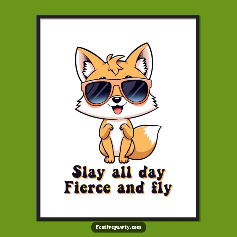 Free Printable Wall Art: Diva Fox Glam Downloadable Decor for Sassy Spaces