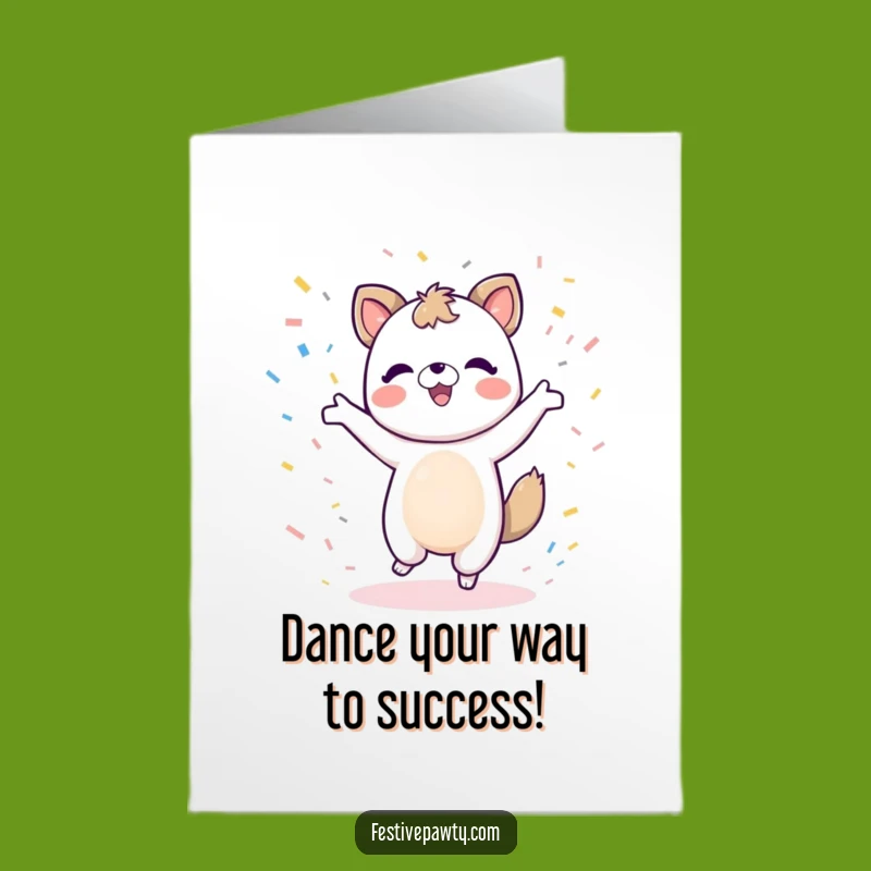 Free Printable JUBILANT animal Congrats Card - Humorous Dancing Confetti Downloadable for Victory