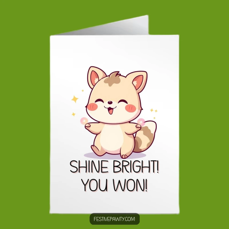 Free Printable Congrats Card: Giggling Lights Animal - Celebrate & Shine!