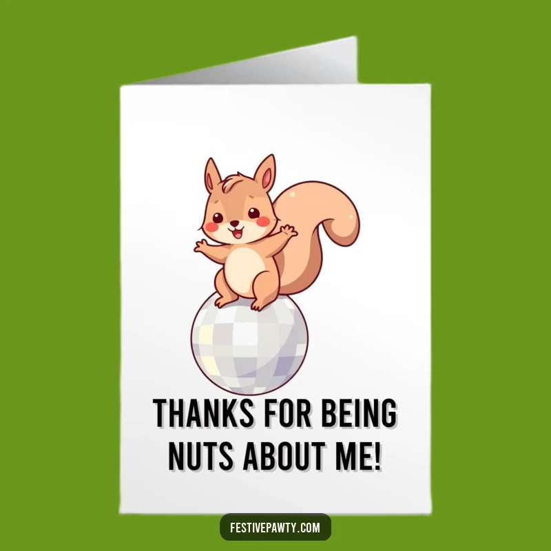 Free Printable Thank You Card: Disco Squirrel's Groovy Thanks - Downloadable Gratitude!