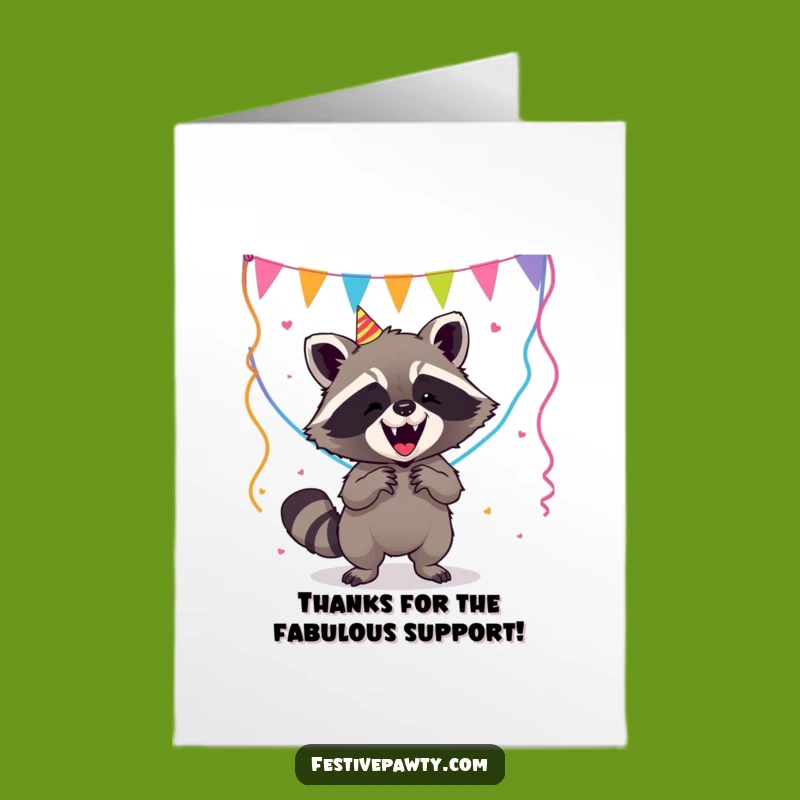 Free Printable Raccoon Thank You Card: Funny DIY Downloadable for Expressing Gratitude