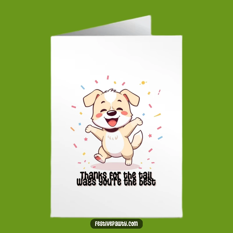 Free Printable Thank You Card: Grateful Dog Dancing Downloadable Gift to Show Appreciation