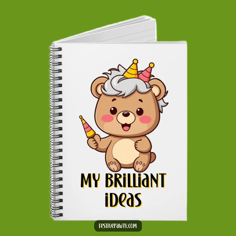 Funny Bear Wig Notebook: Hilarious Journal for Party Ideas & Notes!