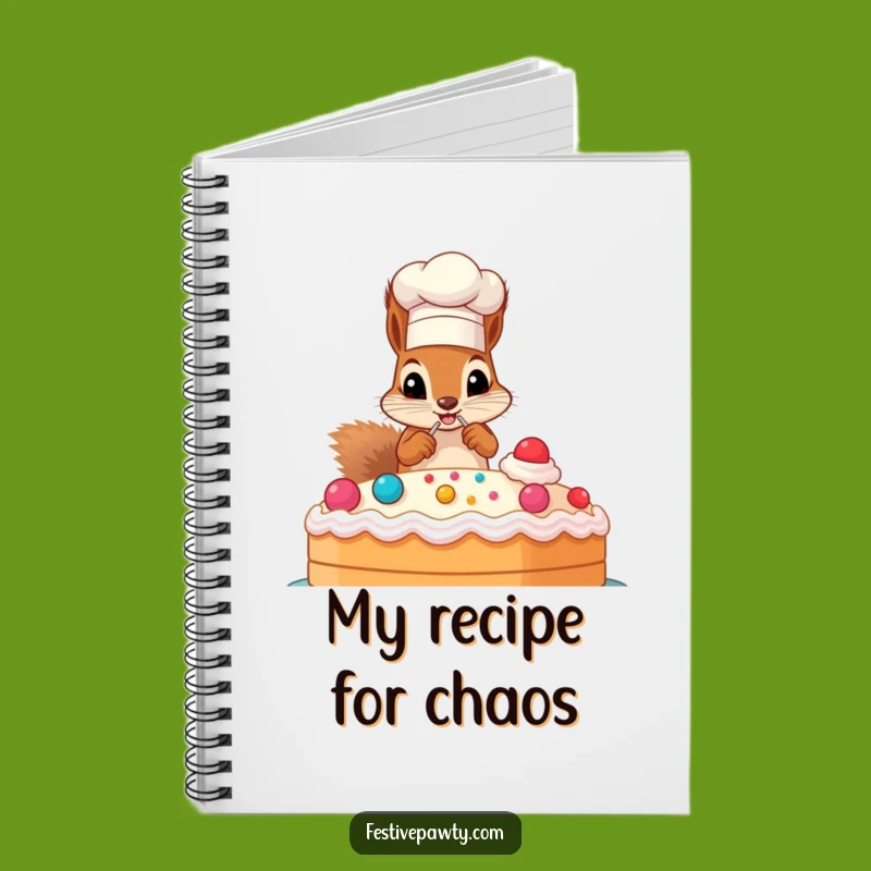 Funny Chef Squirrel Cake Decorating Notebook: Plan Your Sweet Creations