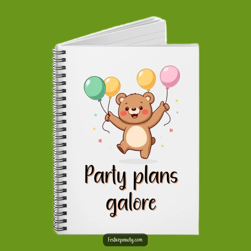 Funny Dancing Bear Notebook: Creative Party Ideas Journal, Perfect Gift