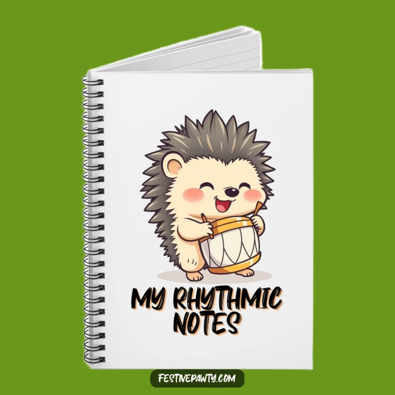 Funny Hedgehog Drumming Notebook: Hilarious Pages for Your Notes