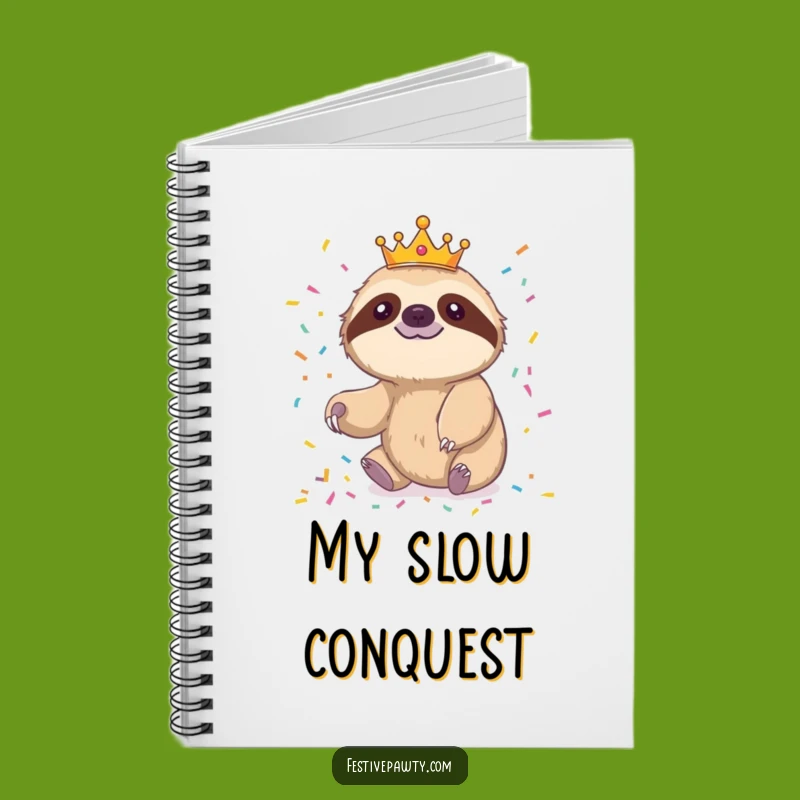 Funny Sloth Journal: Cheerful Sloth Confetti for Your Thoughtful Ideas